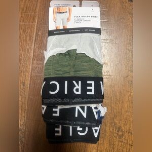 Three AE Flex Boxerbriefs.  New in package.  Size small